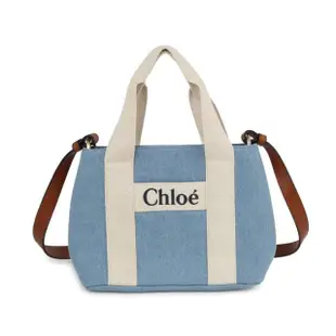 【Chloe’ 蔻依】經典品牌LOGO兩用包/Mifuko草編包