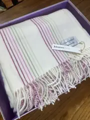 Nina Campbell For Johnstons 60X74 Throw Blanket 100% Lambswool Made In Scotland