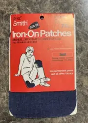 Vintage Dritz Scovill Smith "Navy Blue" Fabric Patches,
