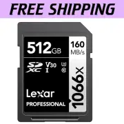 Premium 512GB SD Card with 160MB/s Read Speed for DSLR & Mirrorless Cameras