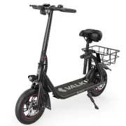 VALK Electric Scooter with Seat, Disc brakes, 12" Tyres, Motorised eScooter for