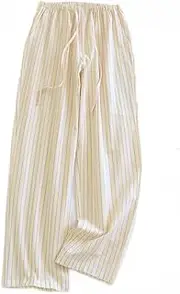 [ChangNanJun] Men's Stripes Pajama Bottoms Sleeping Lounge Casual Long Pants Autumn Spring