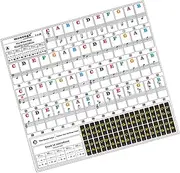 Kisangel 1 Sheet Piano Stickers for Beginners Transparent Letter Labels for Electronic Keyboards Easy to Paste Remove Readable Design for Matched with Keys