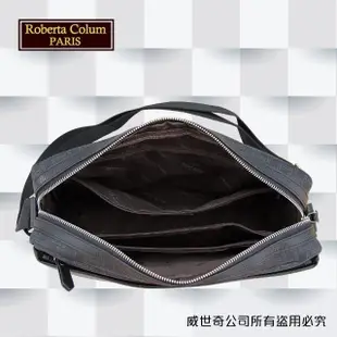 【Roberta Colum】諾貝達百貨專櫃 男仕背包 橫式公事包(8907黑色)