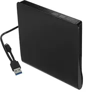 Hoement USB External Cd DVD Drive White Fast Data Transmission Stable Playback Universal Compatibility Portable Design