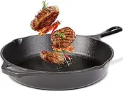 Cast Iron Pan Pre-Seasoned Cast Iron Skillets Frying Pan Stove Induction Oven Campfire Compatible (26)