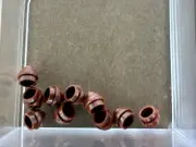 Lego Parts Lot x (10) ~ Reddish Brown Swirl 1 x 1 Round Twist ~ No 3441 / 53119