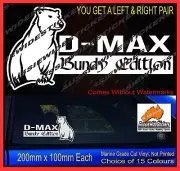 DMAX D-MAX Bundy Edition Bundaberg Rum Bear Aussie Sticker for Isuzu 200mm PAIR
