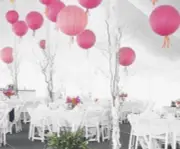 12x pink paper lanterns engagement wedding girl birthday party venue decorations