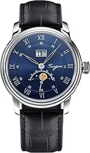 Seagull Sugess ST2528 Automatic Moon Phase Sapphire Display Blue Silver 1963 BNIB