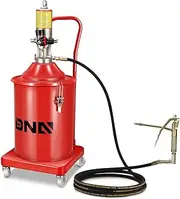 DNA MOTORING 5 Gallon Air Grease Pump, 20L High-Pressure Grease Pump Set, Portable Pneumatic Grease Pump with Wheels, w/ 13ft High Pressure Hose, Grease Gun, TOOLS-00661