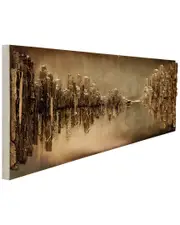 Empire Art Direct Passages Gold Leaf Resin Blocks on a MDF & Solid Wood Frame