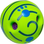 Interactive Giggle Ball for Dogs - 15cm Large Squeaky Dog Toy, Durable Vinyl Fetch Ball, Indoor Outdoor Water Play, Puppy Mental Stimulation & Exercise (Green)