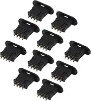 Baxnore 10 Pcs MPX Black Octagonal Plug, Copper MPX Male Female Banana Plug, RC Male Female Power Plug, Gold Plated Model Plug for Electronic Equipment