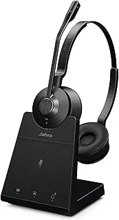 Jabra Engage 45 SE Wireless Stereo Headset - Advanced Noise Cancelling Mic - DECT Security + Military Grade Encryp - 150m Range - On Ear Headphones with ClearVoice 4 Crystal Clear Calls - Prof Audio
