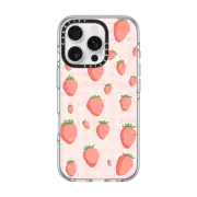 iPhone 16 Pro Clear Case MagSafe Compatible STRAWBERRIES IN SUMMER