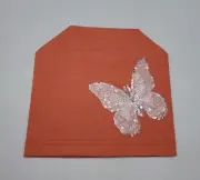 MARIV Kids Girls’ Cotton Blend Sequin ‘Butterfly’ Coral Hat Sz 4-6 Years NWT