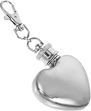 HEALEEP Multi-Functional Heart Flask 1oz Portable Camping Flask Keychain for