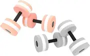 TOGEVAL 4pcs Water Floating Dumbbell Exercise Fitness Dumbbells Water Dumbbells for Pool Exercise Hand Weights Water Dumbbells for Water Aerobics Pool Weights Dumbbells Water Weights