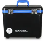 Engel 19qt Leak-Proof, Air Tight, Hard Sided Cooler / Lunchbox Black & Blue