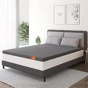 Sweetlove 8cm Queen Size Mattress Topper, Gel Memory Foam Bedding Pads for Back Pain, Non-Slip Design with Removable and Washable Skin-Friendly Bamboo Cover, CertiPUR-US Certified