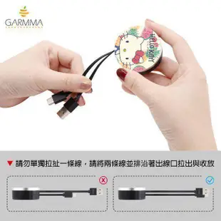 GARMMA Hello Kitty 三麗鷗家族 Lightning 8pin 伸縮式傳輸線【魔力電玩】