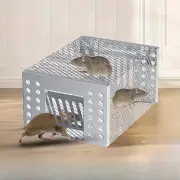 ✨Humane Rat Trap 12x9x6" - No Kill Live Cage w/Double Door - Chipmunk/Squirrel/M