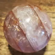 Fire Quartz Hematoid Quartz Crystal Sphere Ball Orb Full of Rainbows 83mm, 790g