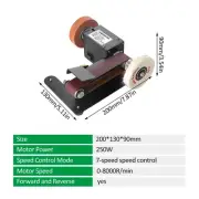 Pornhint.com 250W Mini Belt Sander Electric Bench Grinder Sanding Machine 7 Spee