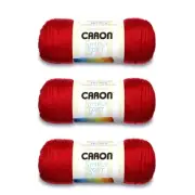 Simply Soft Harvest Red Yarn - 3 Pack of 170g/6oz - Acrylic - 4 Medium (Worst...