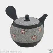 Tokoname Pottery SYUNZYU Blossoms Japanese Kyusu Tea Pot 340cc ceramic mesh net