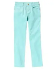 Gymboree Flight of Fancy Sparkle Blue Corduroy Skinny Pants Girls 7 NEW NWT