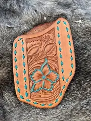 CUSTOM PANCAKE LEATHER SHEATH FOLDING BLADE KNIFE - Tooled (Buck 110, Etc.)