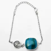 Tree Of Life - Azurite Chrysocolla 925 Sterling Silver Bracelet Jewelry B-1032
