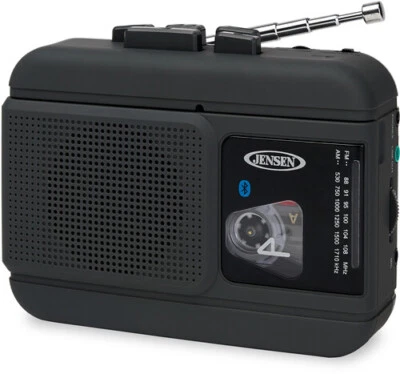 Jensen MCR-60 Personal Portable Cassette Player/Recorder Bluetooth AM/FM Radio (