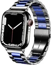 DEALELE Bracelet Compatible with iWatch 38 mm 42 mm 40 mm 44 mm 41 mm 45 mm 49 mm, Solid Stainless Steel Metal Replacement Strap for Apple Watch Series 8/7 / 6/5 / 4/3 / SE/Ultra Women Men