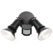 Telbix Comet 20W LED Twin Adjustable Outdoor Spotlight with Motion Sensor