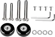 JECOMPRIS 1set Luggage Replacement Wheel Swivel Caster Wheels Repair Parts for Suitcases Shopping Carts High Bearing Capacity Silent Design Flexible Rotation