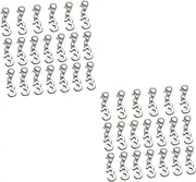 [TEHAUX] 60 Pcs 2 Jewelry Making Pendants Vintage Word Charm Jewelry Making Accessory Bulk Earrings Lobster Clasp Necklace Key Clasp A Necklace Alloy Pendant Charm Claw Buckle Accessories