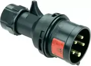 16A 230V 2 POLE + E PLUG TT BLACK - 013-6TTX