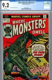 Where Monsters Dwell #21 (1973) Marvel CGC 9.2 White Jack Kirby
