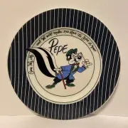 Pepe Le Pew Love Plate Warner Brothers Store Skunk Cat Blue