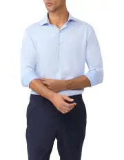 [Van Heusen] Slim Shirt Marle Twill in Blue