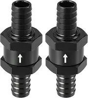 X AUTOHAUX Fuel Check Valve One Way/Inner Non Return One Way Check Valve for Car Fuel Petrol Gasoline Diesel/Durable 0.47" 12mm OD / 2 Pcs Black