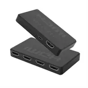 HDMI Splitter 1 in 4 Out with HDMI Cable, 4K HDMI Splitter 1X4 Mirror Screen, USB Power Splitter 1 input 4 Output support 4KX2K, 1080P@60Hz, 3D, HDR, 1 Source to 4 HDMI displays