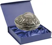 Heart Jewellery Box 8.4 x 8.4 cm Silver-Plated Silver-Plated for Your Favourite Jewellery