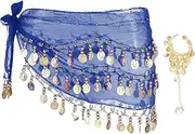 sourcing map Belly Dance Hip Scarf Sequins Wrap