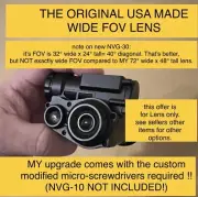 NVG-10 1X wide lens only: 72° FOV vs 25° oem FOV