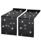 Black Sequin Table Runner Halloween Party Table Runners 2 Pack 12x72 Inches S...