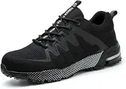 [TQGOLD] Work Shoes, Men's Safety Shoes, Women's Lightweight Steel Toe Cap Shoes, Non-Slip Breathable Protective Shoes, Trainers, Sporty, Industrial Steel Toe Cap Shoes